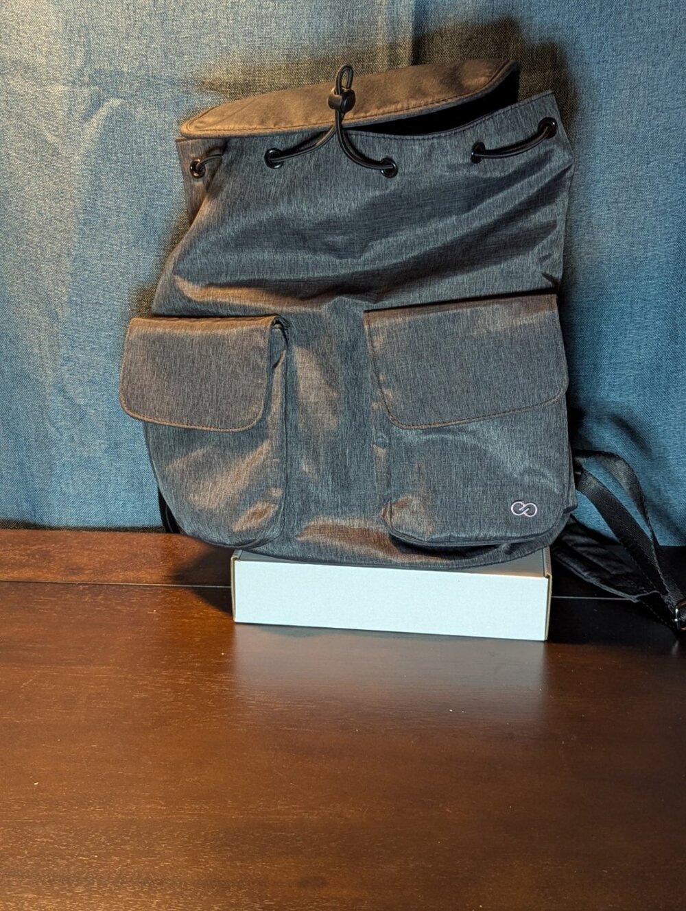 CALIA by Carrie Underwood Backpack Rucksack | Heather Grey Gym Bag | Drawstring - Picture 16 of 16